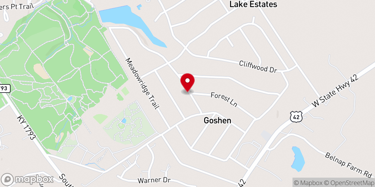 Map showing location of Goshen