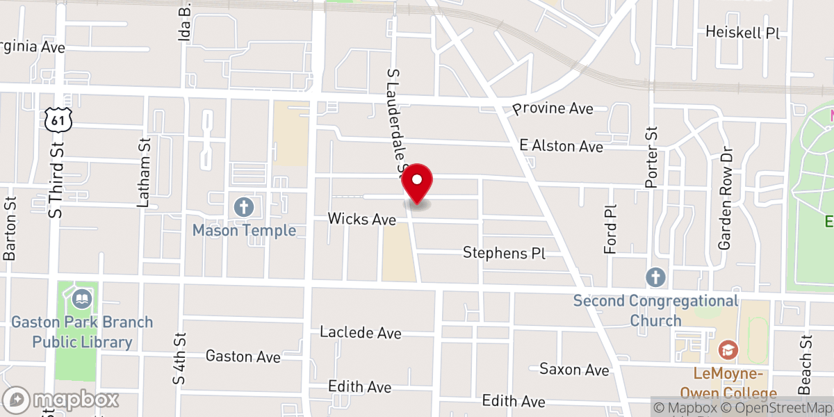 Map showing location of SaintMark Missionary Baptist Church