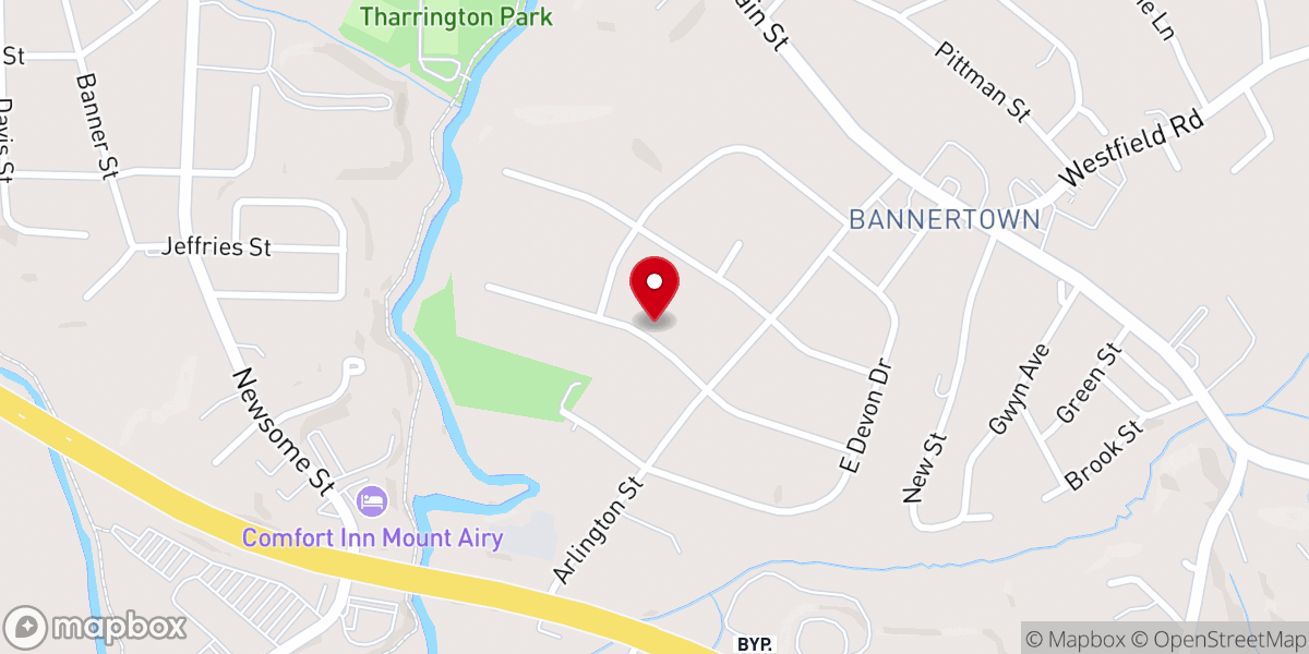 Map showing location of Church In Mt Airy