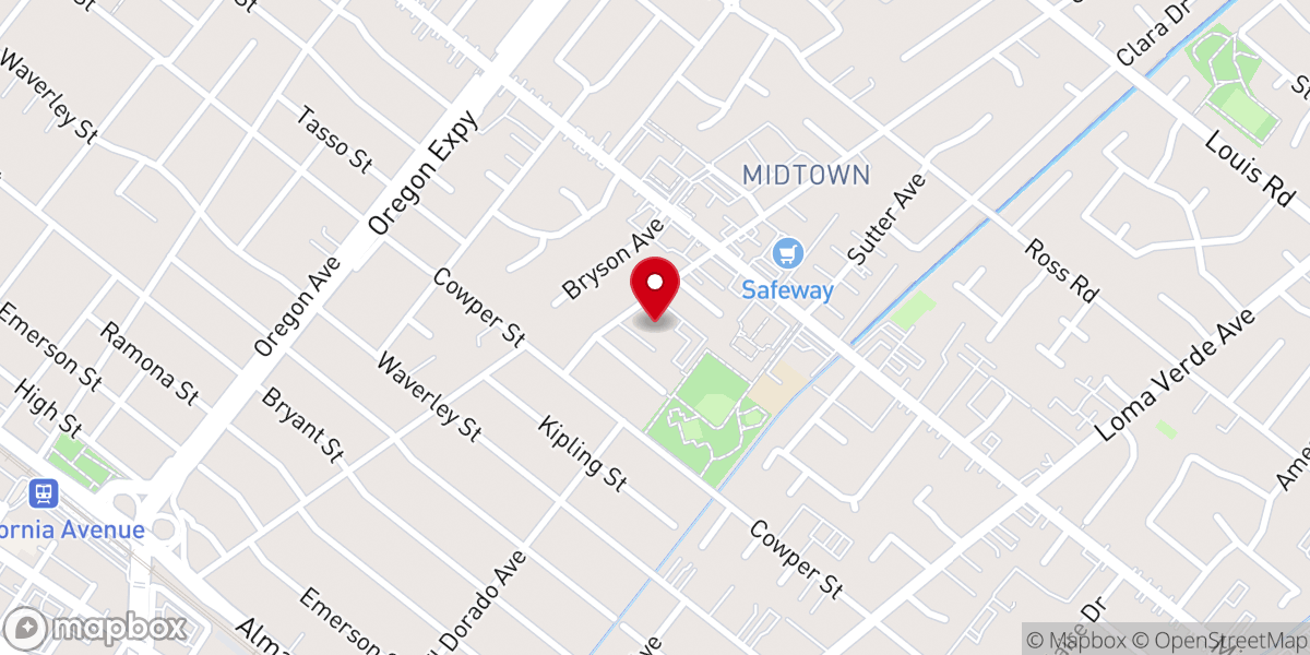 Map showing location of St Mark's Episcopal Church