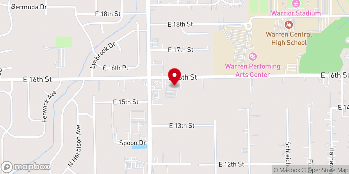 Map showing location of Faith United Methodist Church