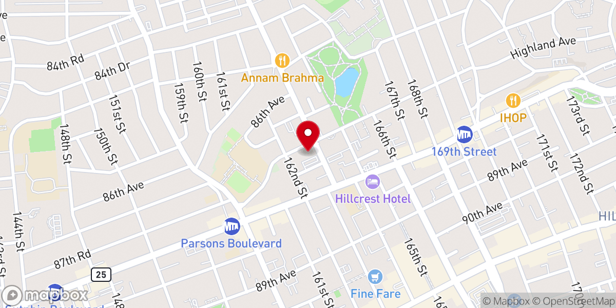 Map showing location of First United Methodist Church of Jamaica