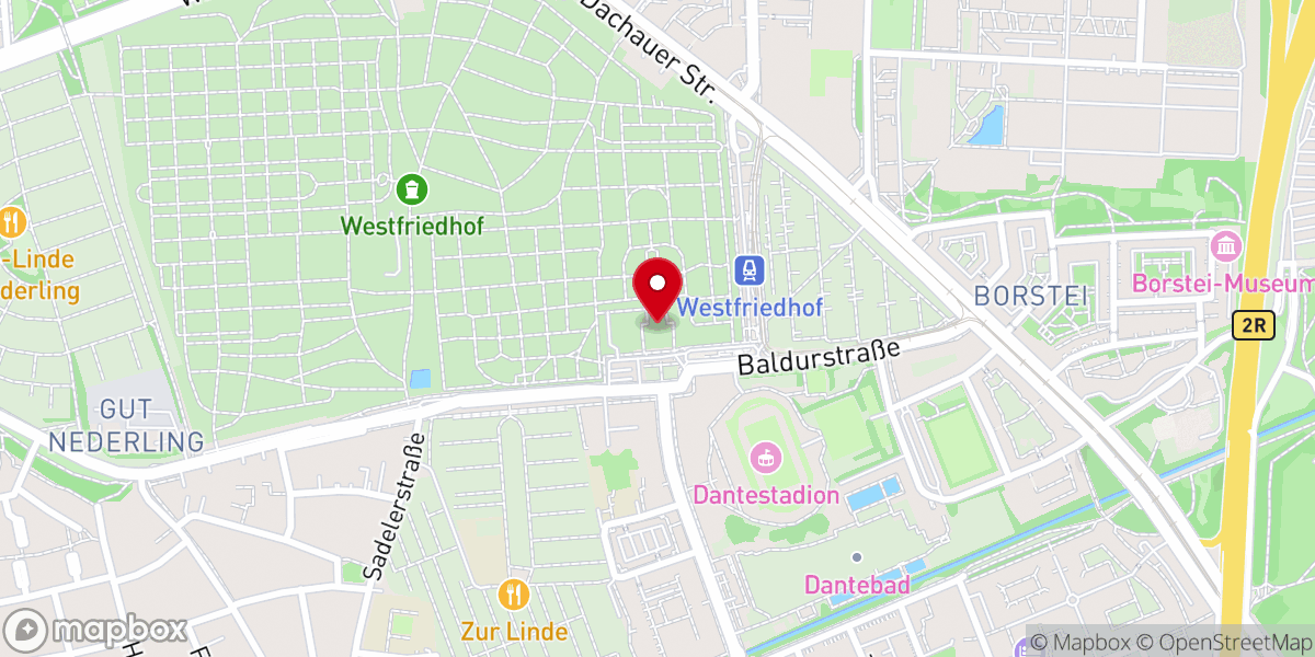 Map showing location of Aussegnungshalle