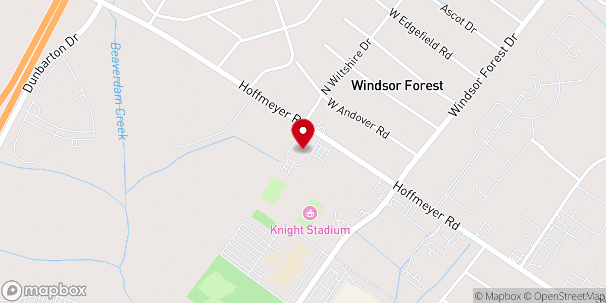 Map showing location of Saint Anthony Church