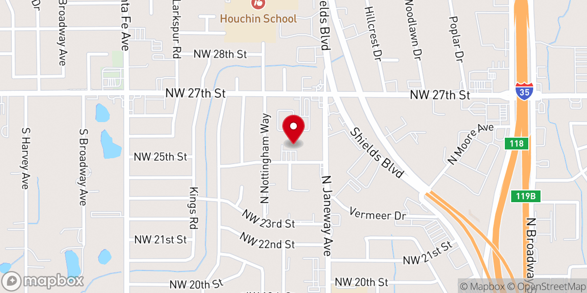 Map showing location of Living Faith Church