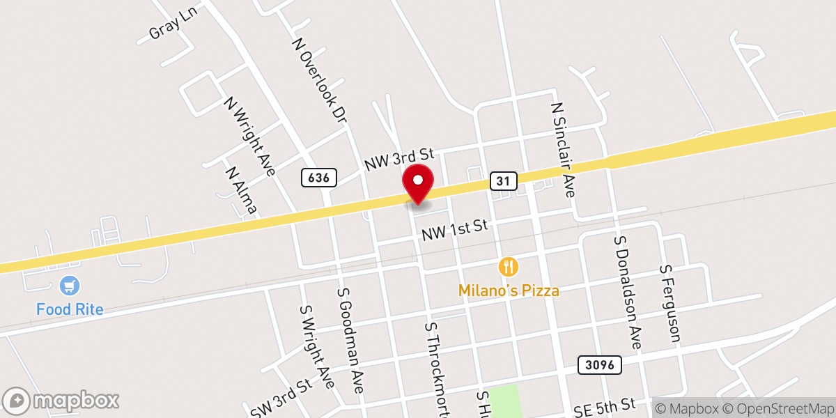 Map showing location of First Methodist Church