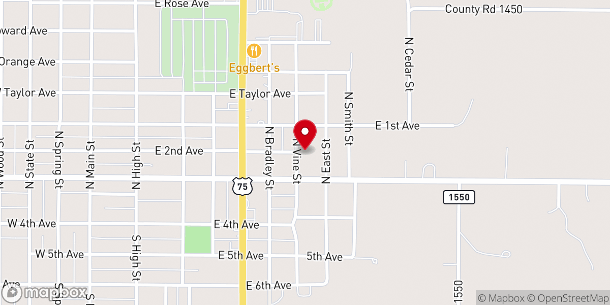 Map showing location of Amazing Grace Community Church