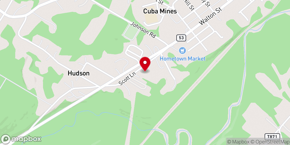 Map showing location of Victory Church