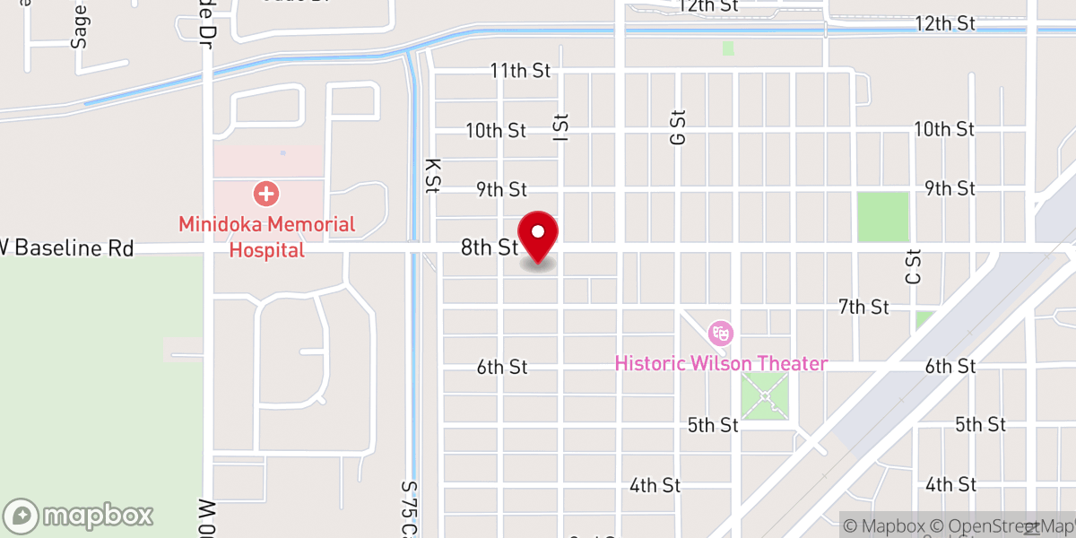 Map showing location of Trinity Lutheran Church