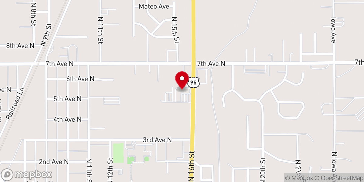 Map showing location of Agape Bible Church
