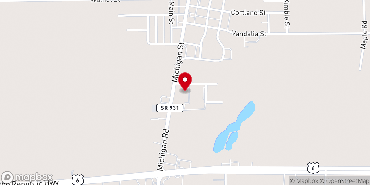 Map showing location of Community Church of God