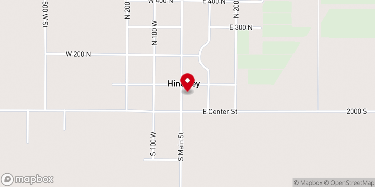 Map showing location of Hinckley Town Park
