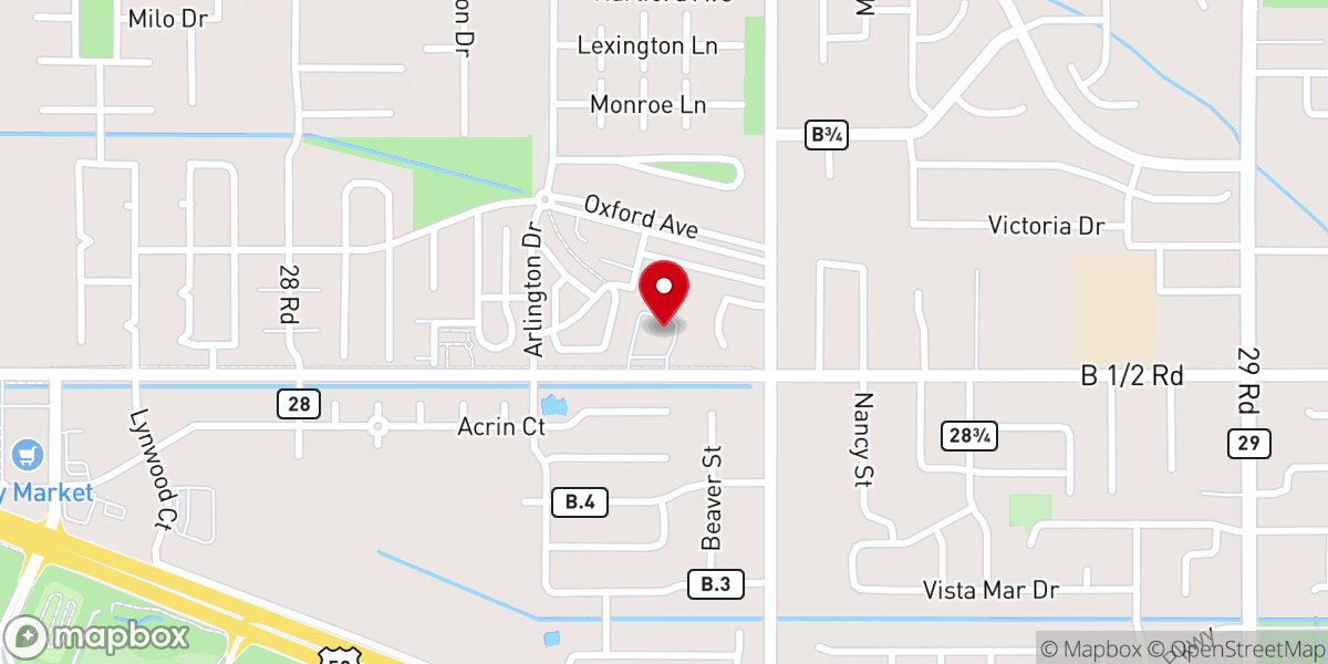 Map showing location of Living Hope Evangelical Free Church