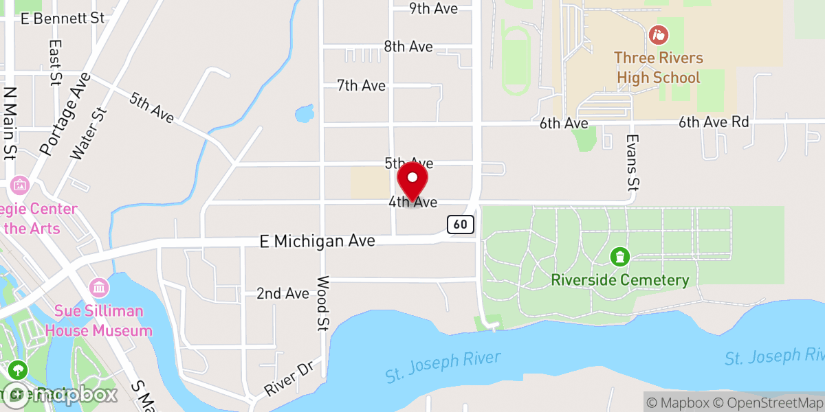 Map showing location of Grant Chapel Church