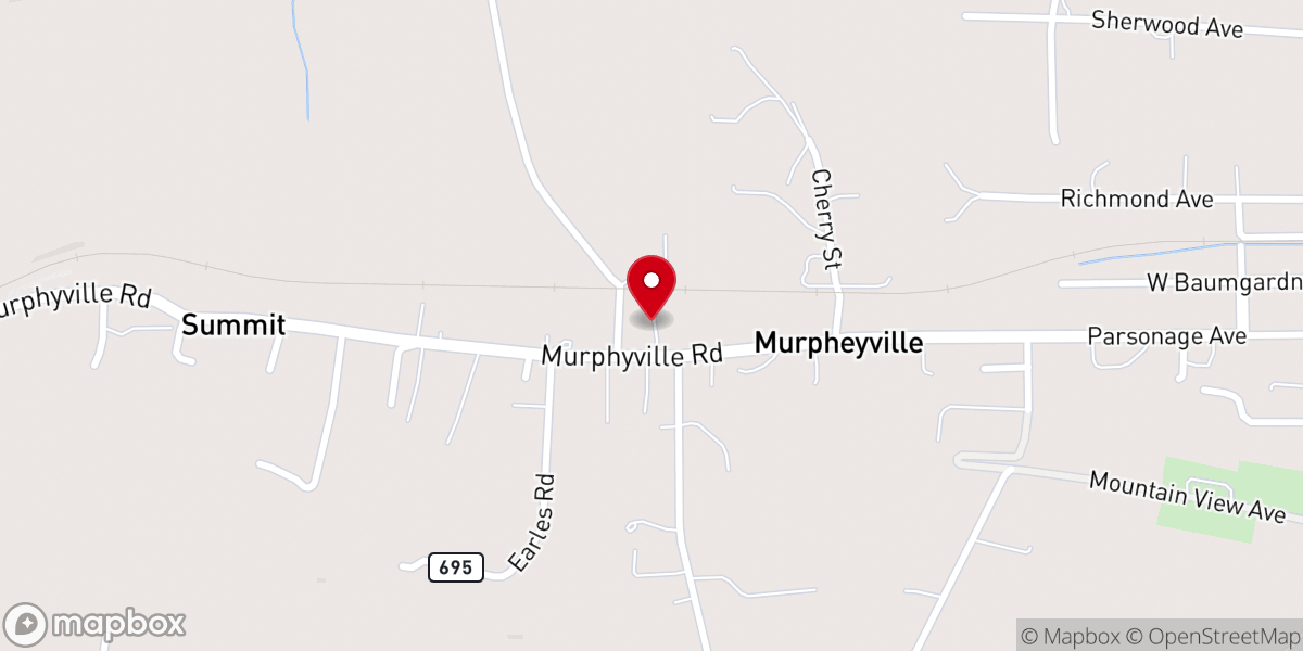 Map showing location of Mount Olive Church