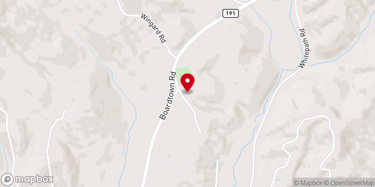 Map showing location of Mount Pleasant Church