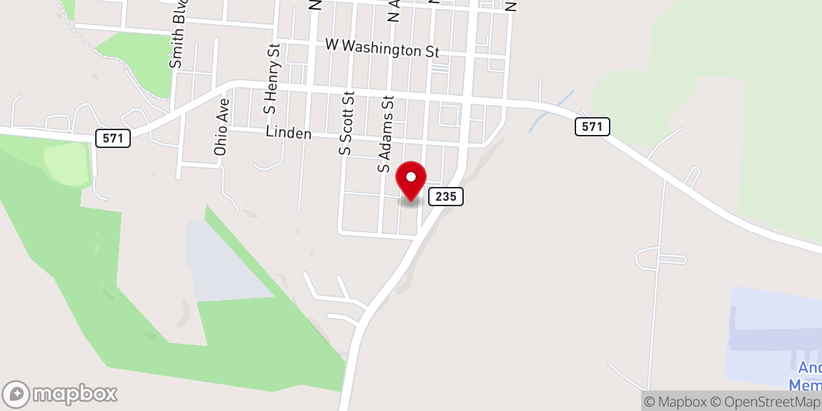 Map showing location of New Carlisle City Department