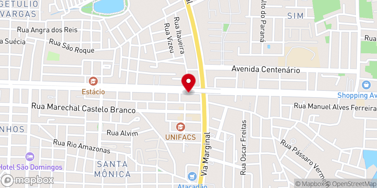 Map showing location of IGREJA BATISTA AVENIDA