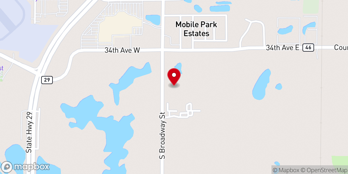 Map showing location of Harvest International
