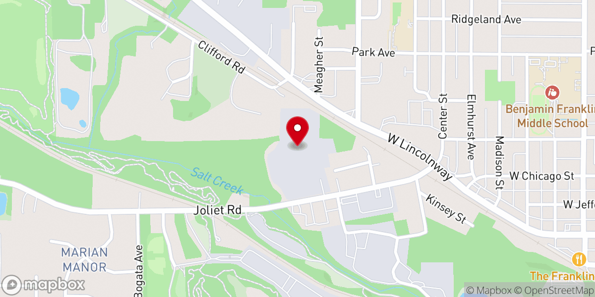 Map showing location of Boone Grove High School Wolfpack Football Club