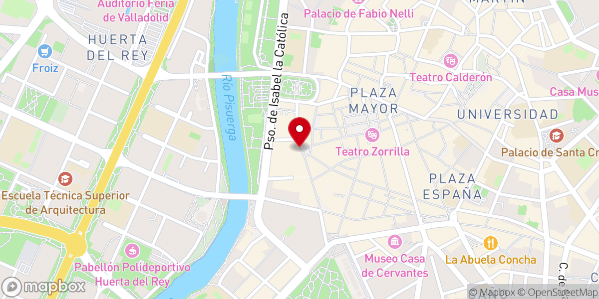Map showing location of Museo del Monasterio de San Joaquín y Santa Ana