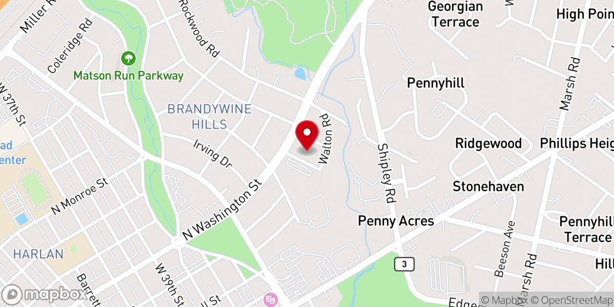 Map showing location of New Mount Olive Baptist Church