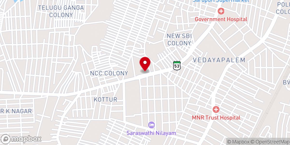 Map showing location of Parishudda Japamaala Maatha Devalayamu (Holy Rosary Catholic Church) Nellore