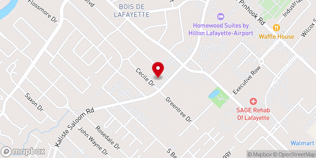 Map showing location of Saint Pius X Catholic Church