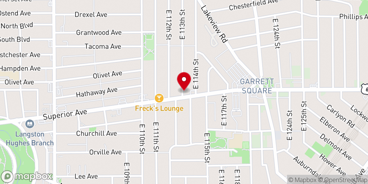 Map showing location of Temple-Praise Baptist Church
