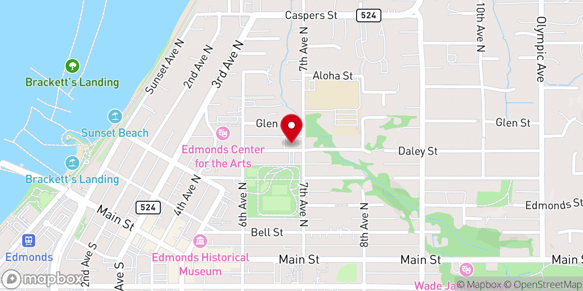 Map showing location of Holy Trinity Edmonds
