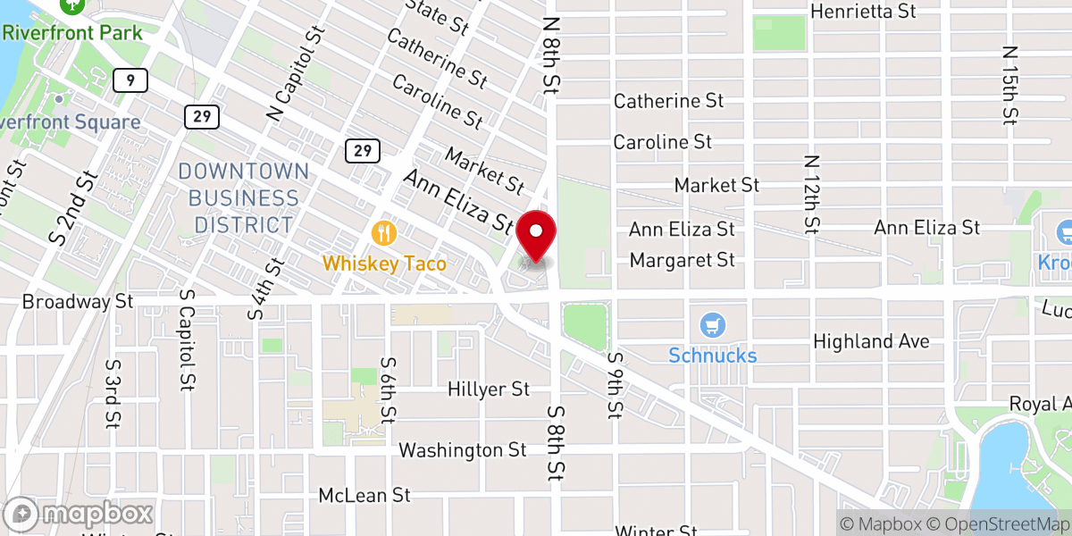 Map showing location of Saint Paul United Church of Christ