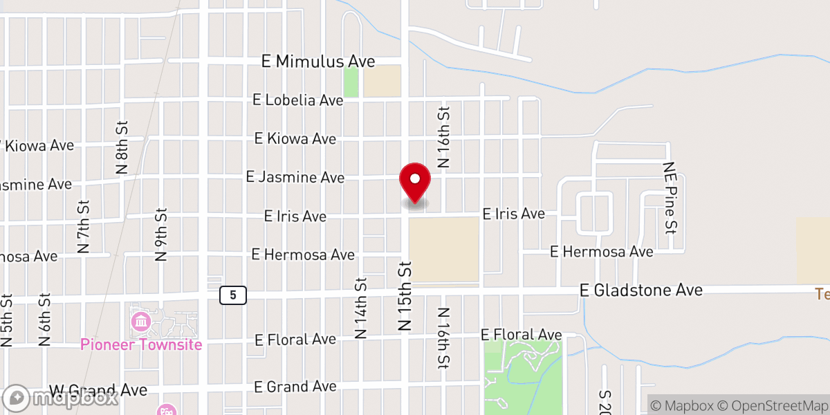 Map showing location of First Christian Church