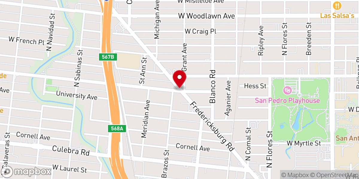 Map showing location of Beacon Hill Baptist Church