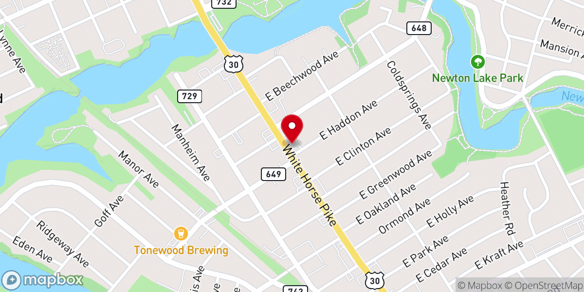 Map showing location of St Mark's Lutheran Church
