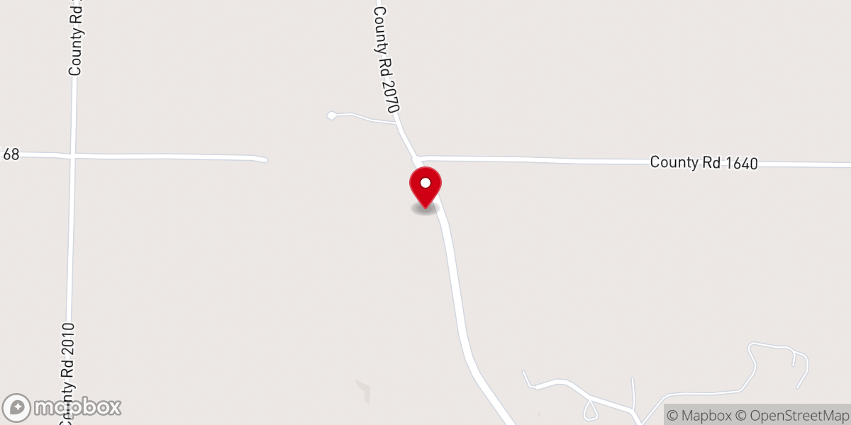 Map showing location of Dripping Springs Church