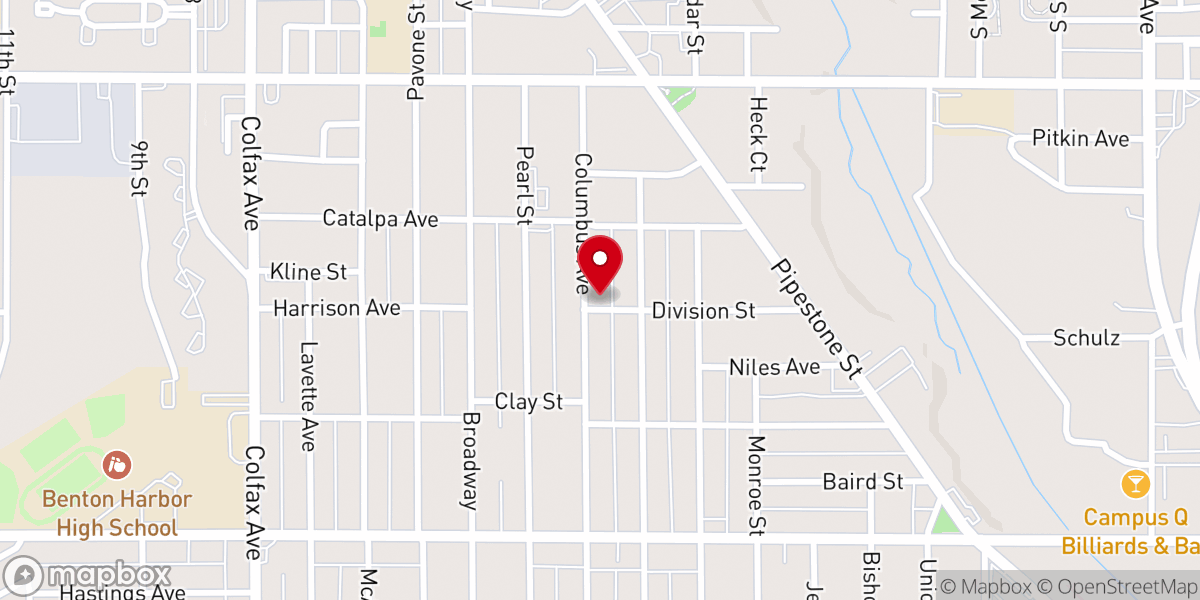 Map showing location of Abundant Life Church of God