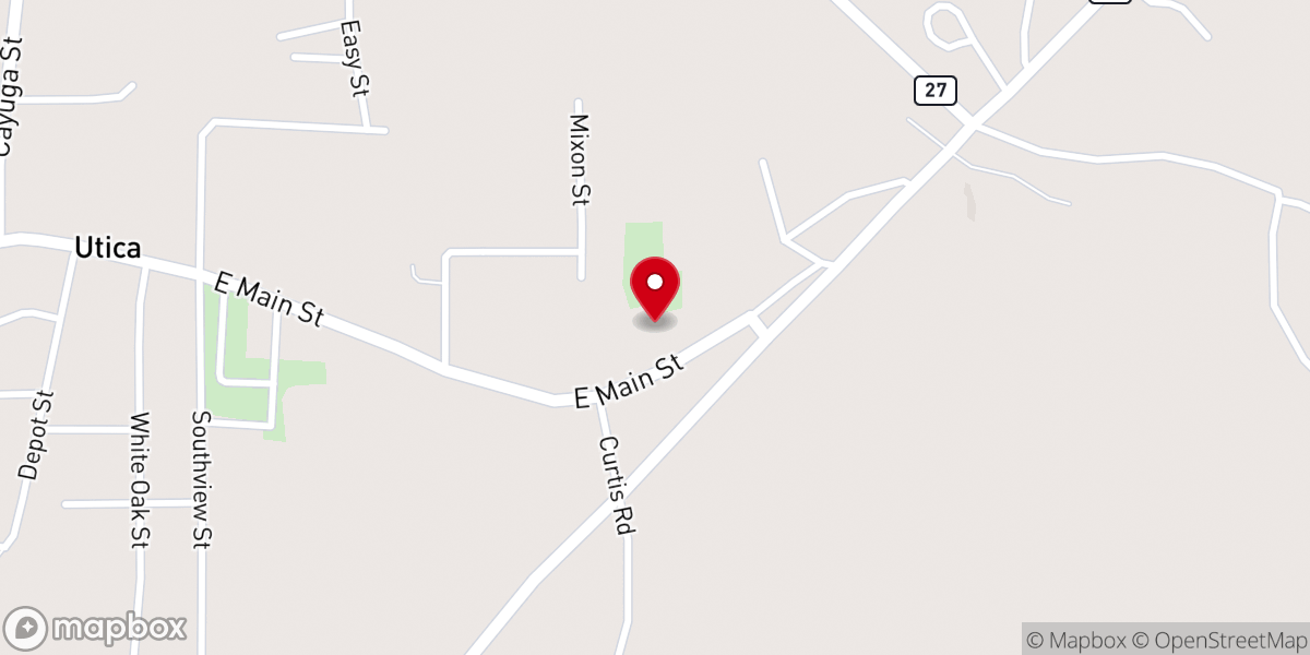 Map showing location of St. Peter M.B. Church