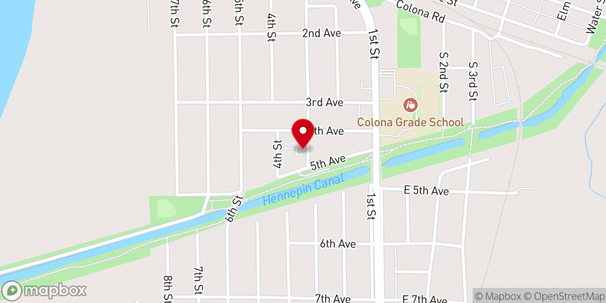 Map showing location of Christ Church of the Quad Cities - Colona
