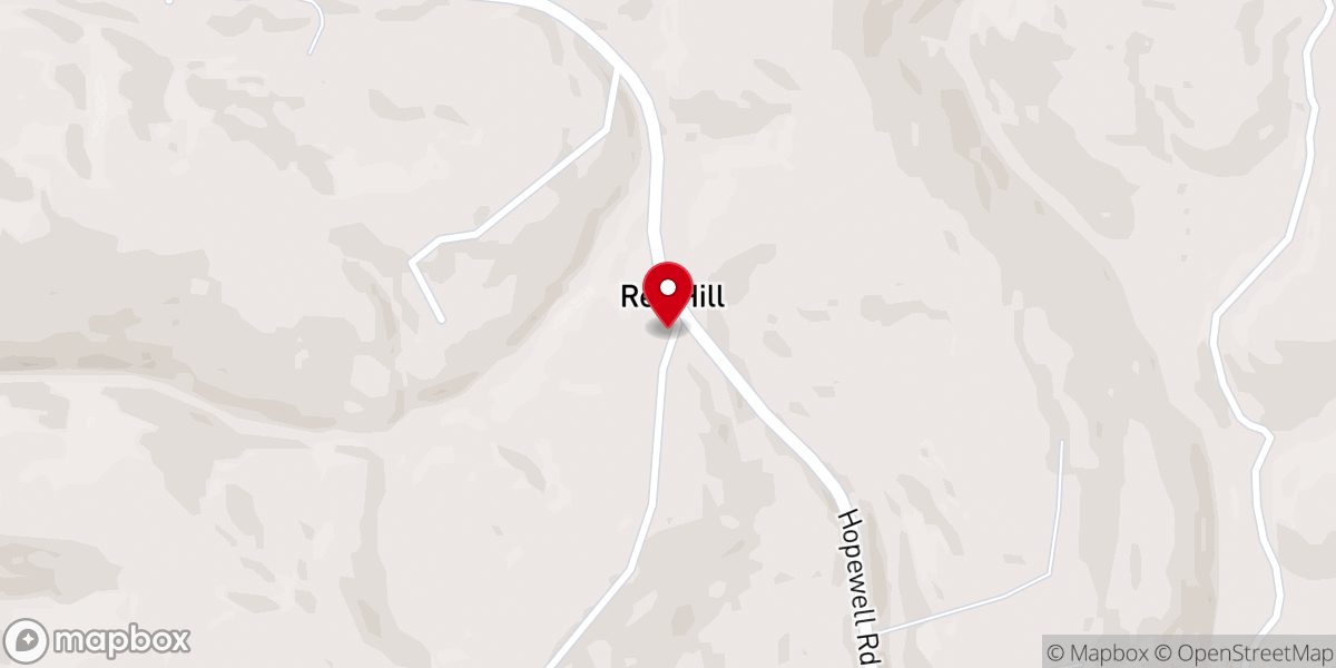 Map showing location of Red Hill Missionary Baptist Church
