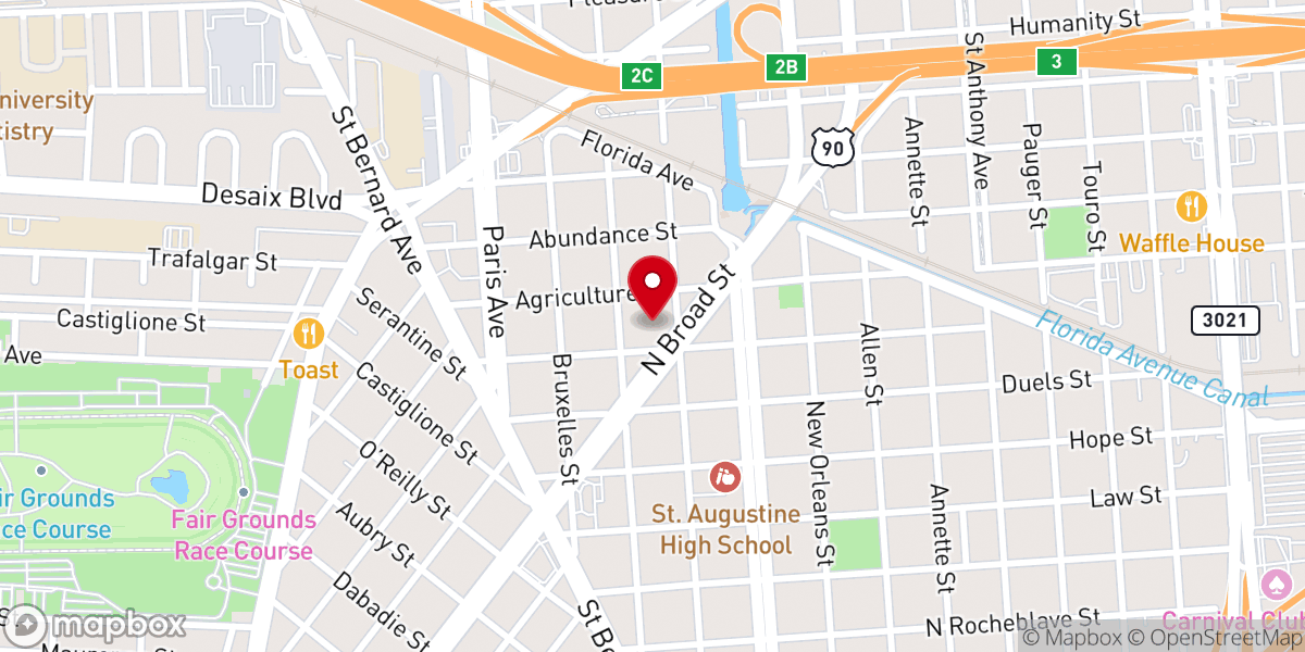Map showing location of Mt. Hermon Baptist Church
