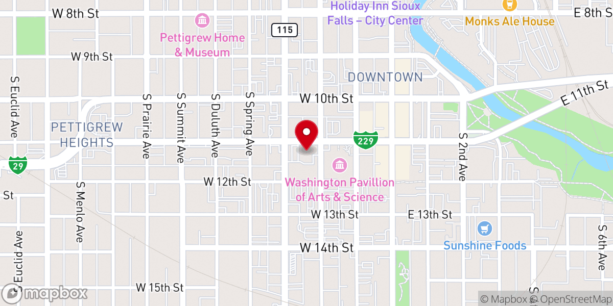 Map showing location of First Congregational Church