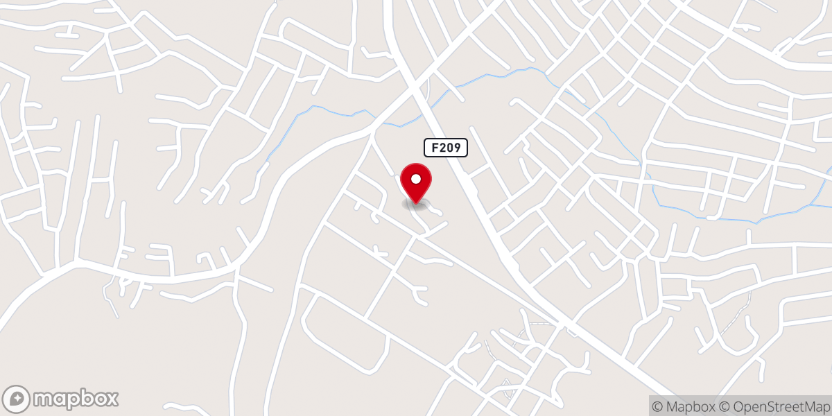 Map showing location of Sabo Baptist Church Ondo City
