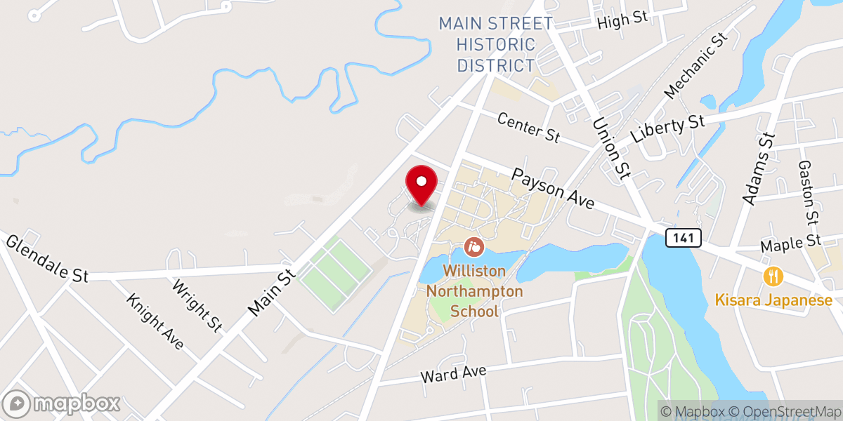 Map showing location of Phillips Stevens Chapel