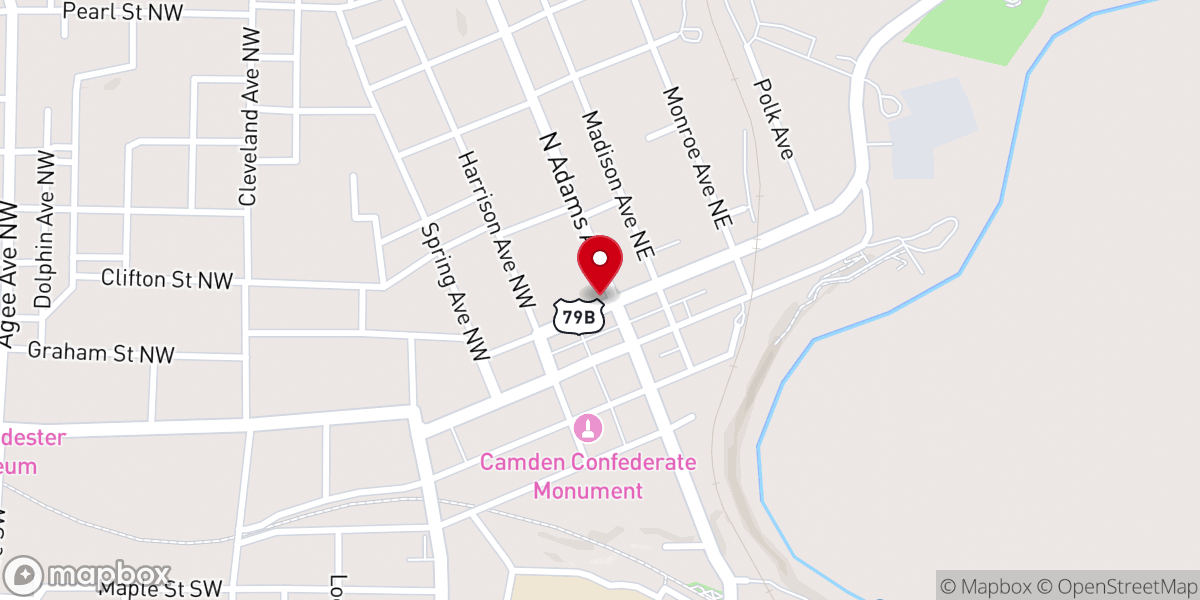 Map showing location of St Louis Catholic Church
