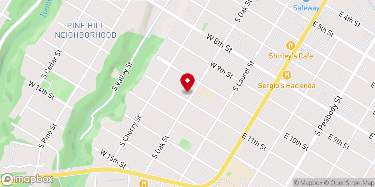 Map showing location of Queen of Angeles