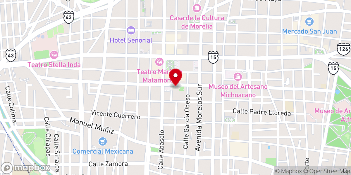 Map showing location of Rectoría de San Agustín