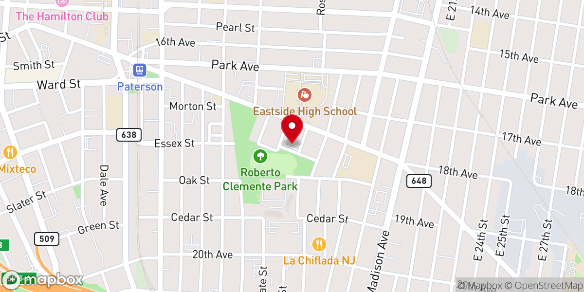 Map showing location of Bible Way Church of Christ