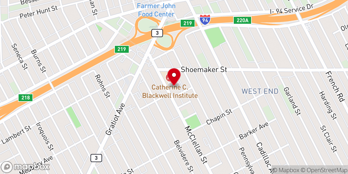 Map showing location of Nativity of Our Lord Church