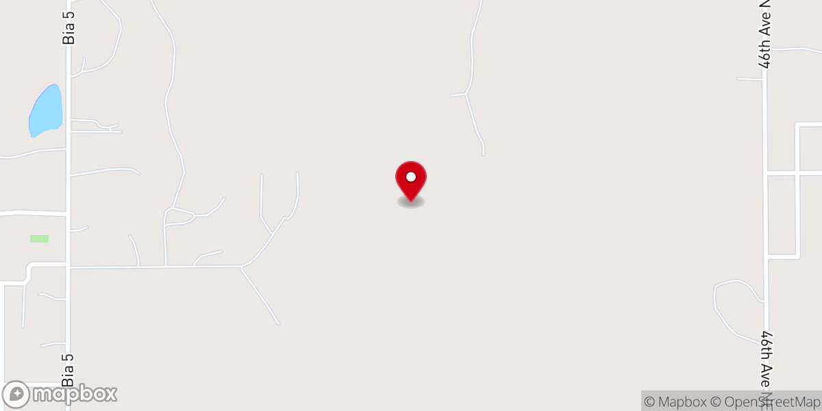 Map showing location of Turtle Mt Worship Center