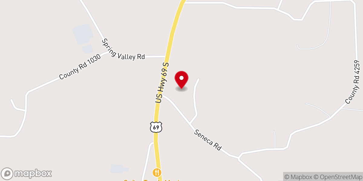 Map showing location of Fellowship Church Woodville